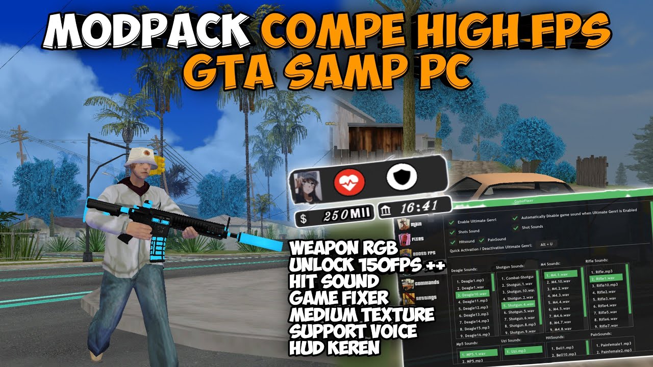 SHARE‼️ MODPACK GTA COMPE HUGH FPS!! - GTA SAML PC