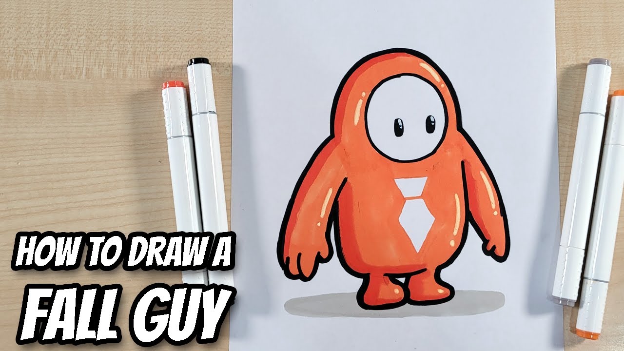 Drawing a Fall Guy Character - Super Easy!