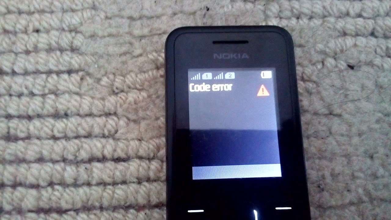 Nokia 130 - Code Error