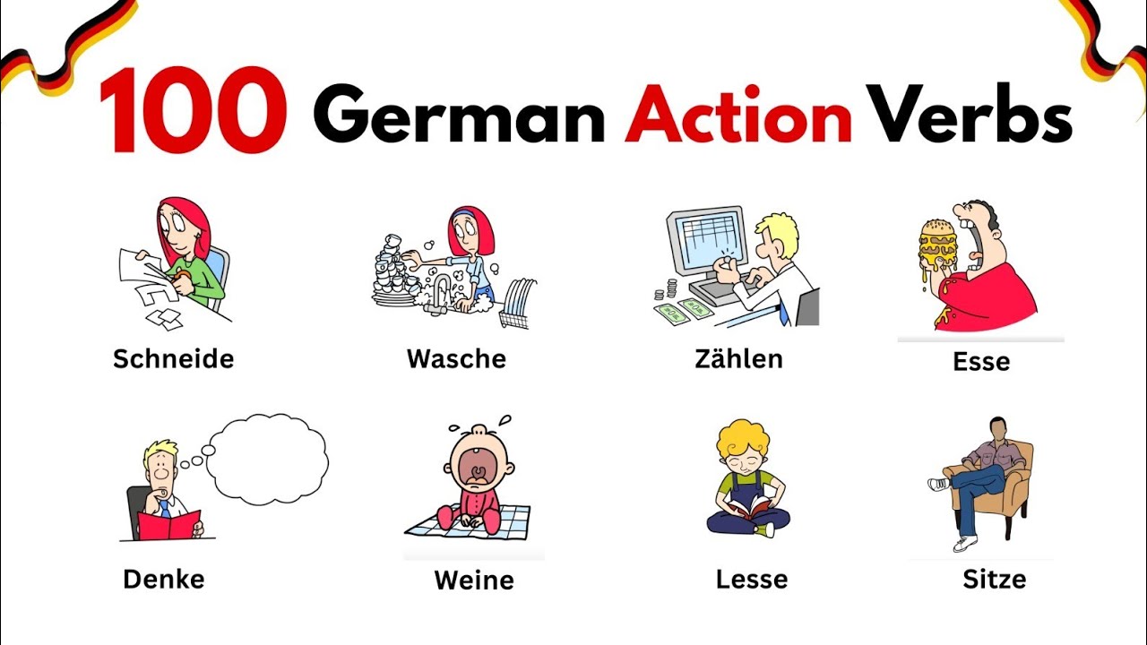 100 German Action Verbs | Common Action Verbs 