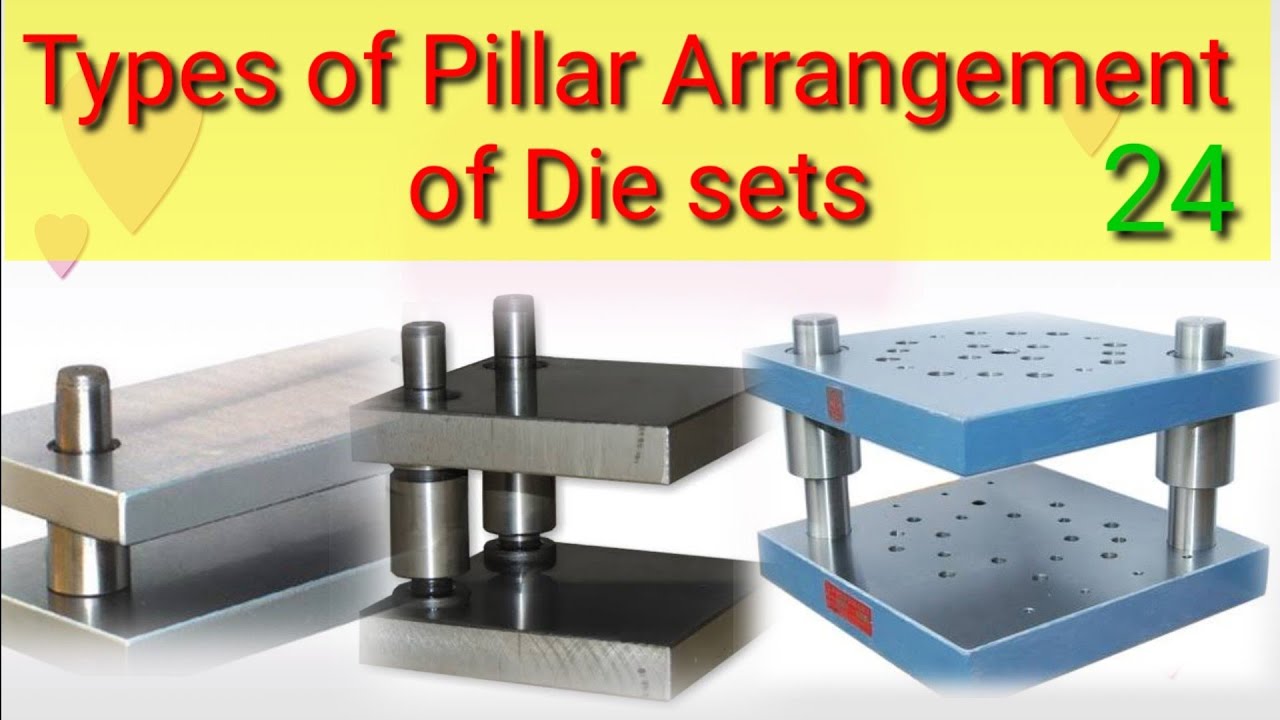 Types of Pillar Arrangement in Die sets/Types of die sets.Pillar को die sets मैं कैसे लगाया जाता है!