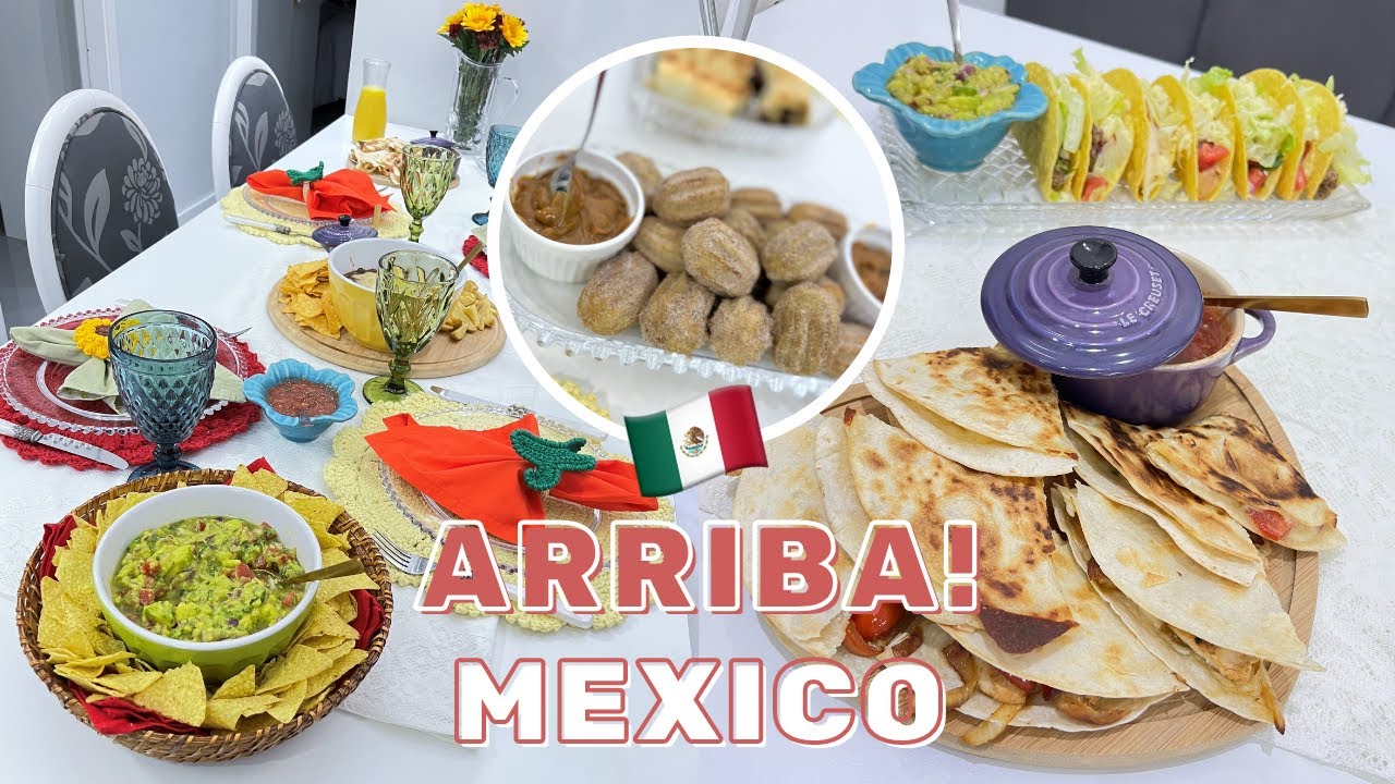NOITE MEXICANA: Tacos, Quesadilhas, Guacamole, Chili com feijão, Sour Cream e Salsa