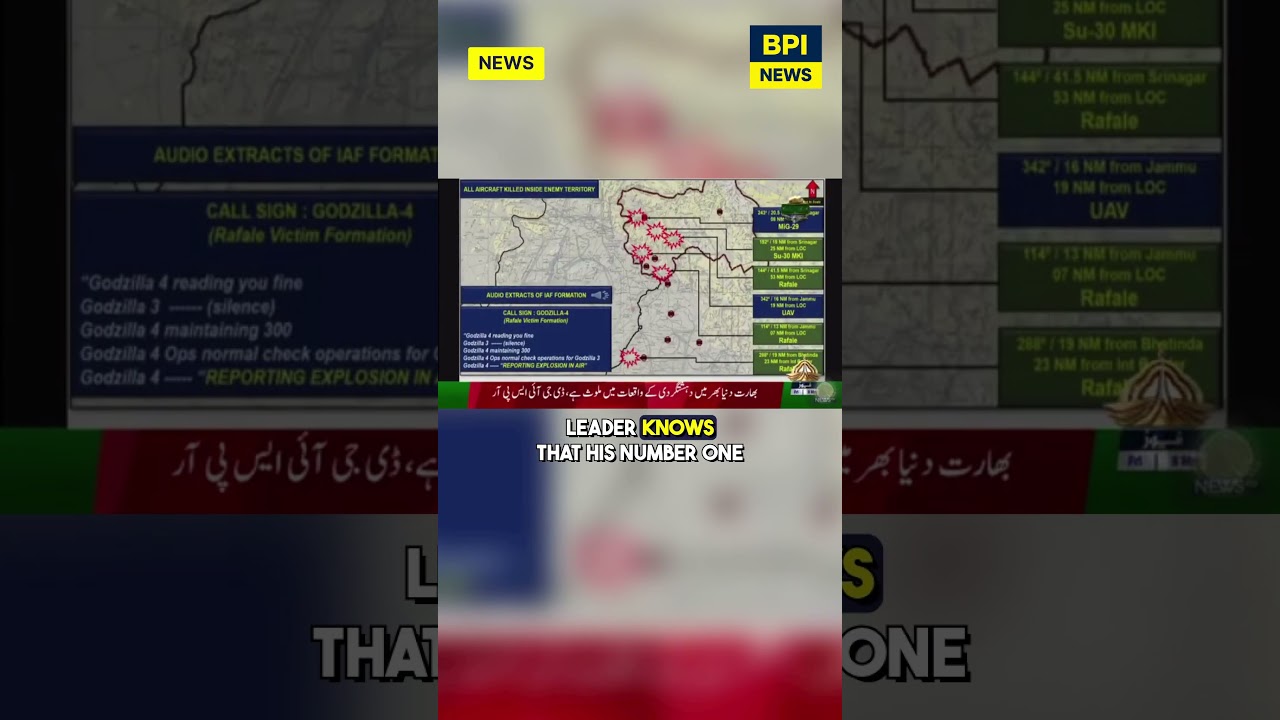 Pakistan Air Force Publishes Audio of Indian Rafale Jet Downings During ISPR Briefing