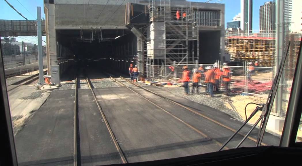 Perth City Link: First train through Fremantle Line tunnel