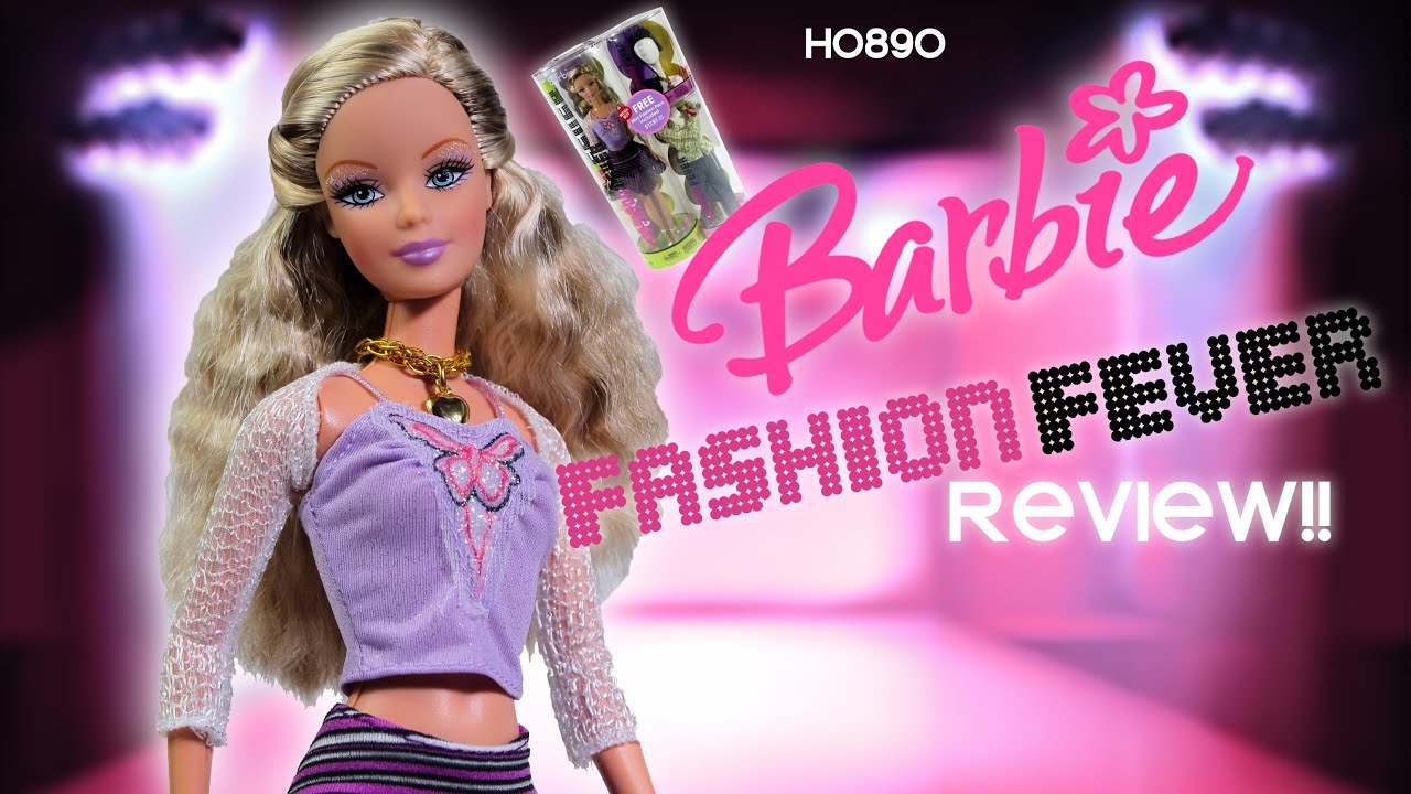 BARBIE FASHION FEVER H0890 DOLL X FASHION PACKS REVIEW !! (2005)