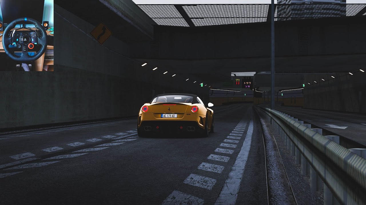 INSANE Tunnel Runs in a LOUD Ferrari 599 GTO - Assetto Corsa (Logitech G29)