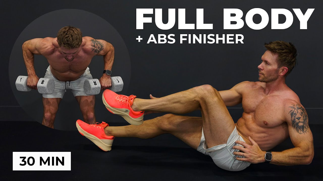 30 Min Dumbbell Full Body Strength + Abs | 4x5 Method