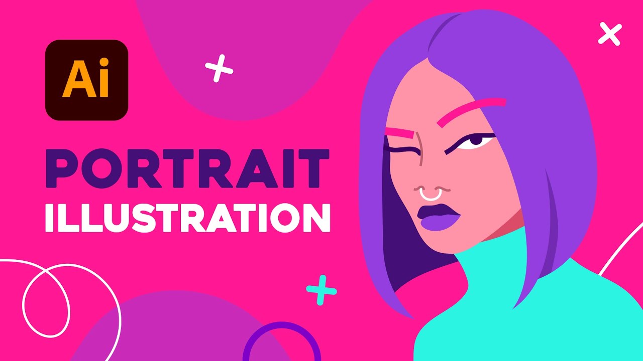 Современная векторная портретная иллюстрация | Учебное пособие по Adobe Illustrator