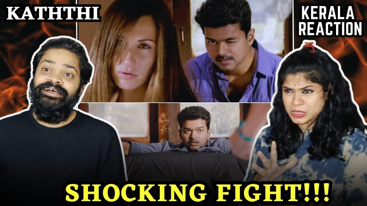 Kaththi Reporter Fight Scene REACTION | Malayalam | Thalapathy Vijay | Kaththi Movie Scenes 4