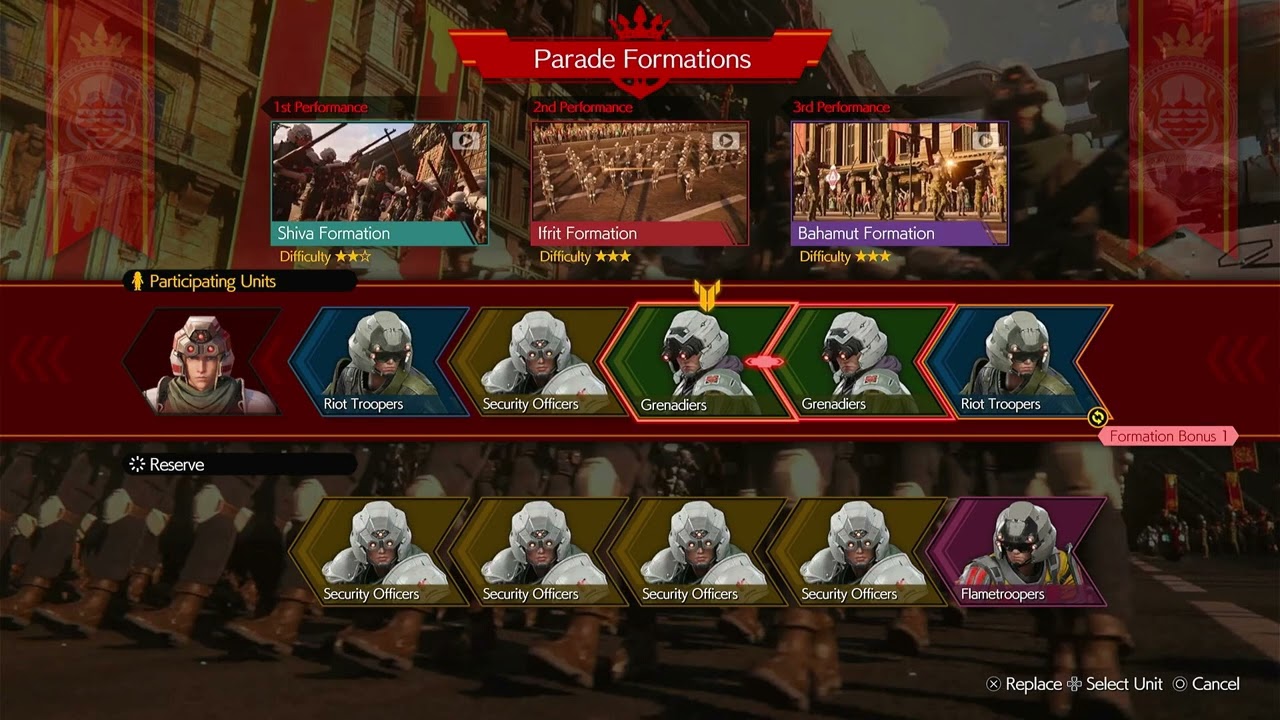 Best Formation for the Most Points for the Junon Parade in Final Fantasy 7 Rebirth