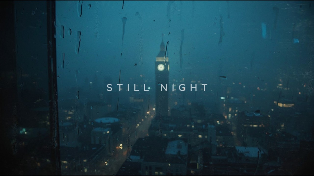 Still Night Ambient Music | Rainy Foggy City at Night (1 Hour)