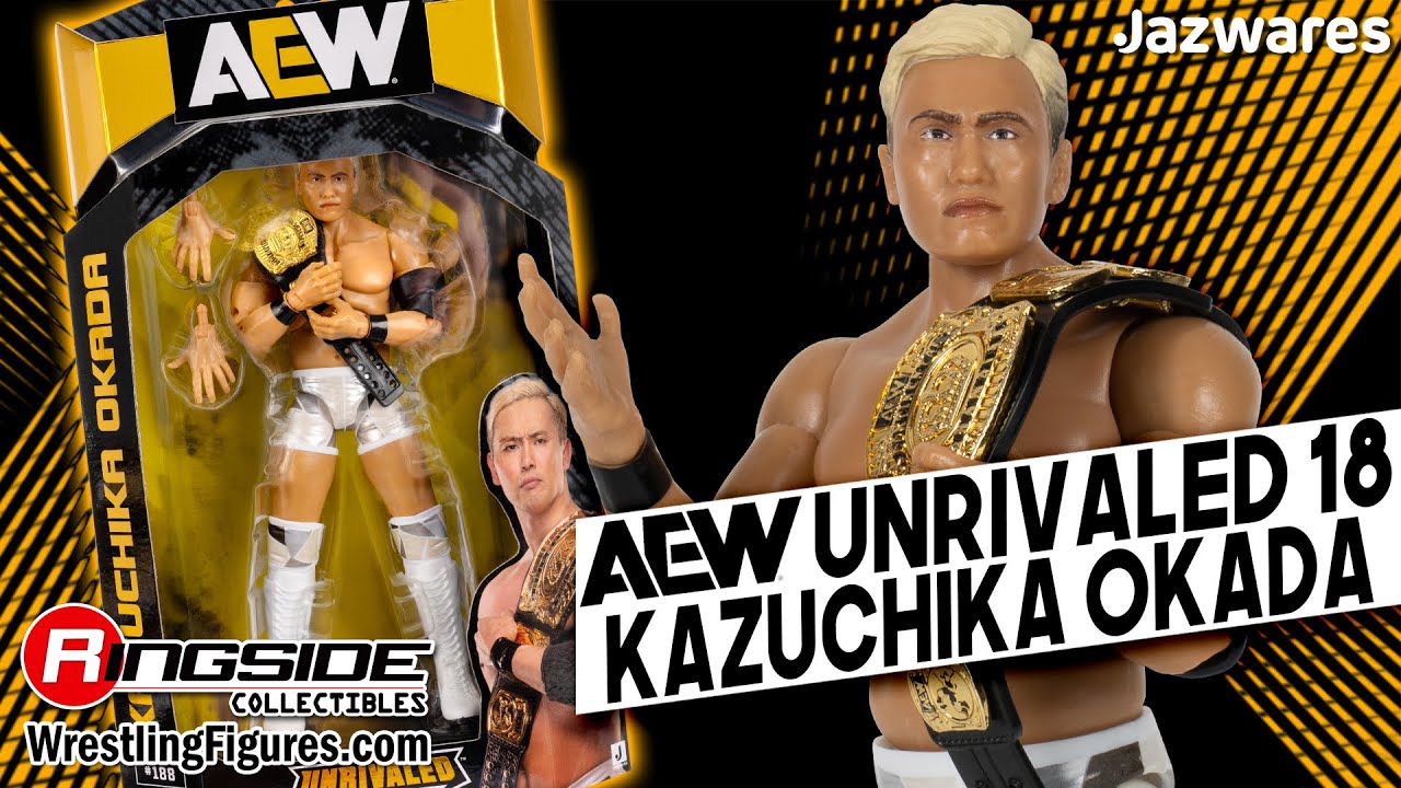 Информация о фигурках AEW: Казучика Окада - Jazwares AEW Unrivaled 18 Wrestling Action Figure! МИ...