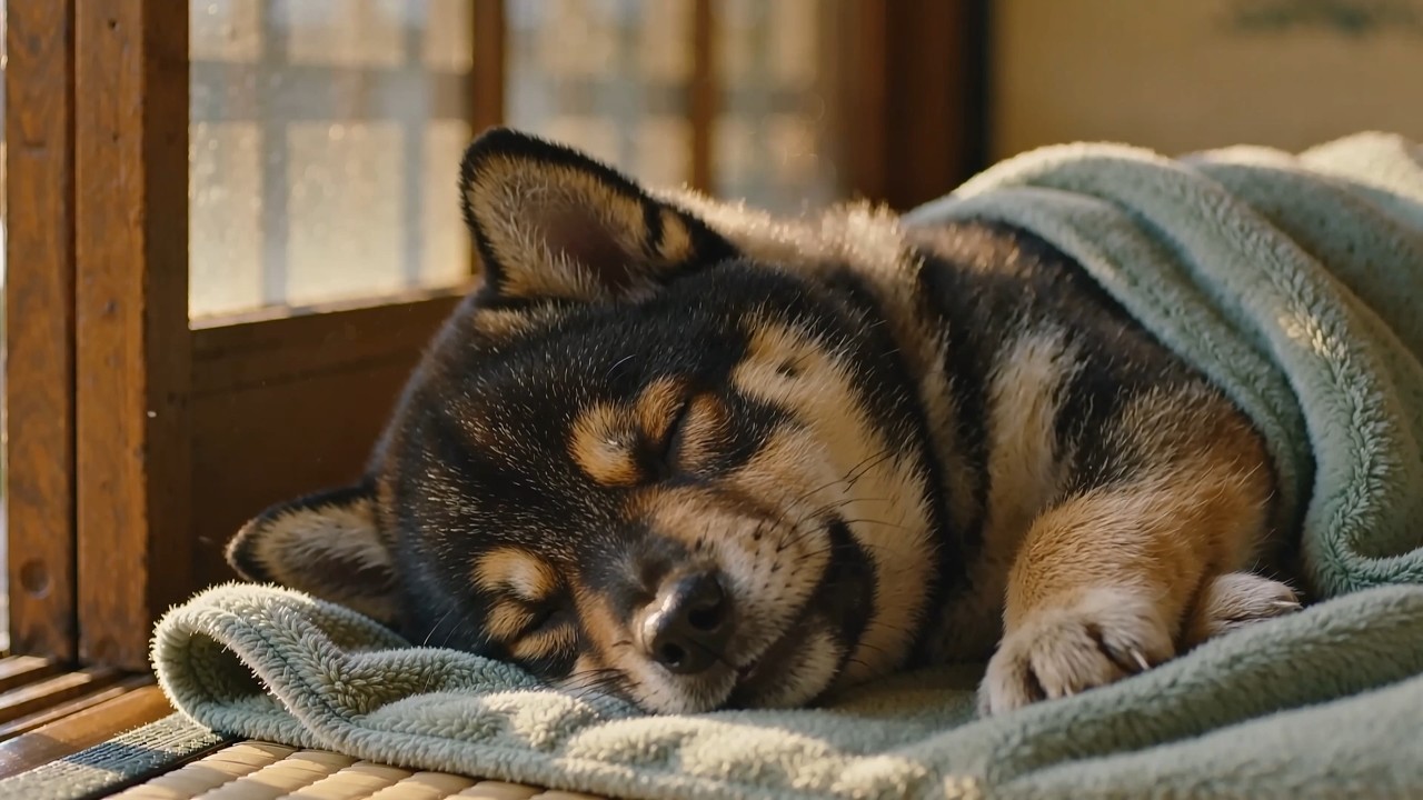 Shiba Inu Sleeps to Wooden Fish ASMR 🪵 15 Min Deep Sleep (No Talking)