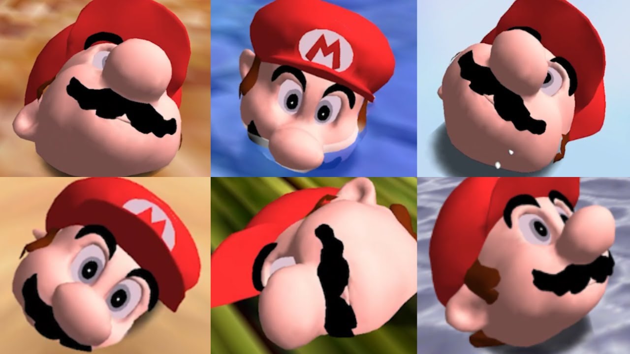 All Mario Head Game Over Animations