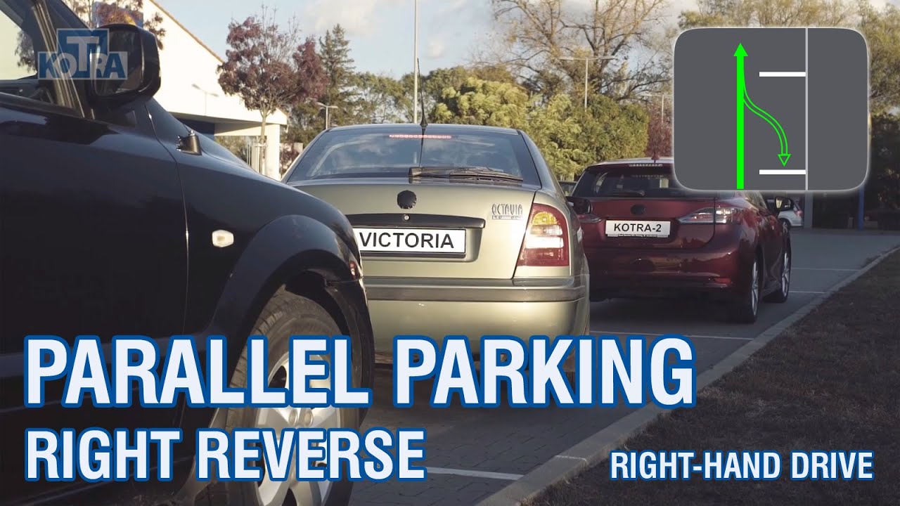 Learn to park | Parallel reverse parking on the right | Right-hand drive | Lessons of maneuvering