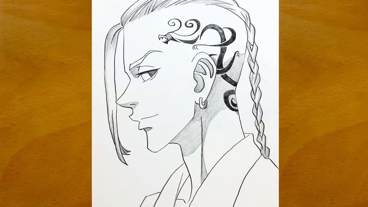 Anime sketch | How to Draw Ken Ryuguji from Tokyo Revengers | step by step | draw draken