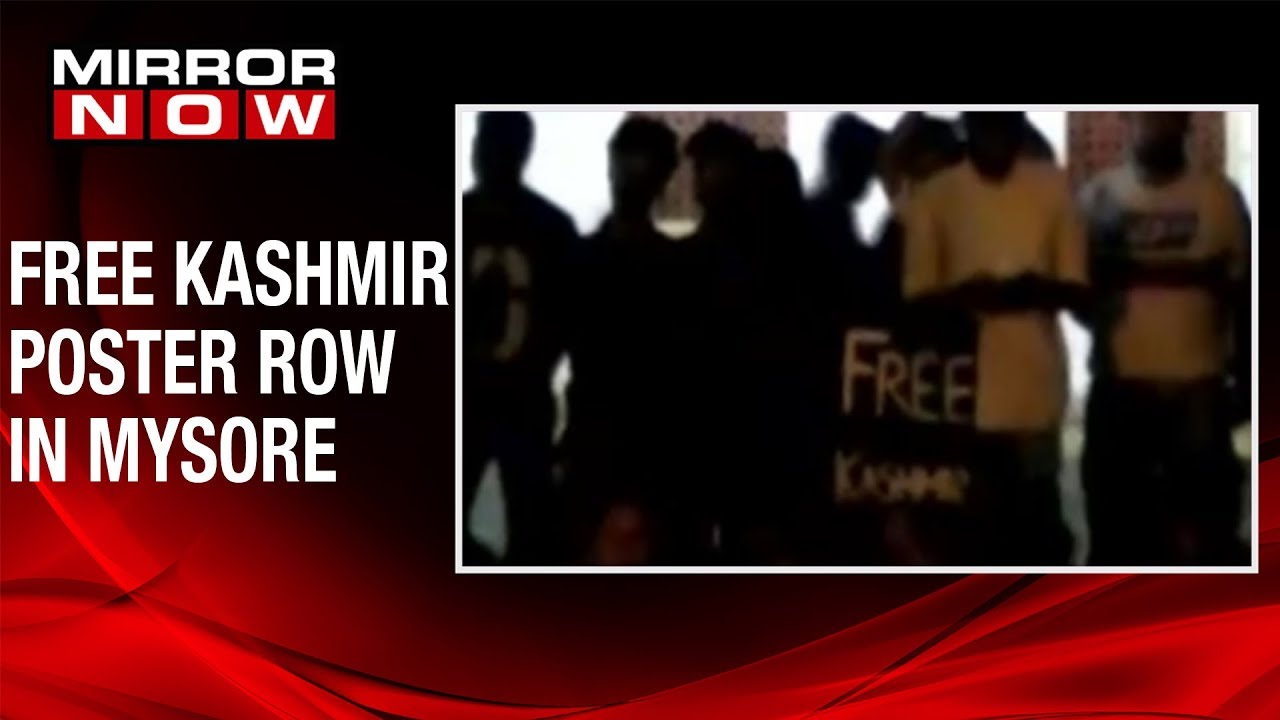 Students of Mysore University hold 'Free Kashmir' posters; Booked under sedition