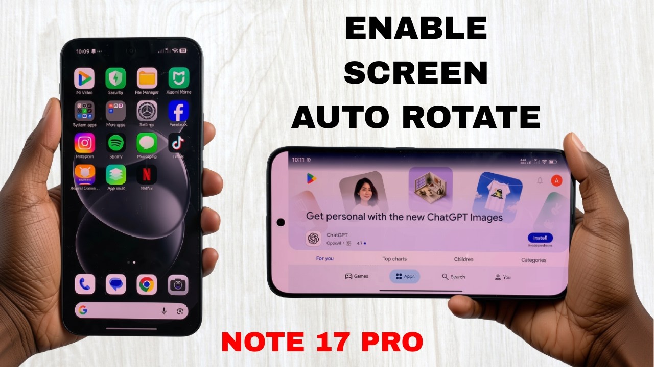 Как включить и выключить автоповорот экрана на Redmi Note 17 / 17 Pro