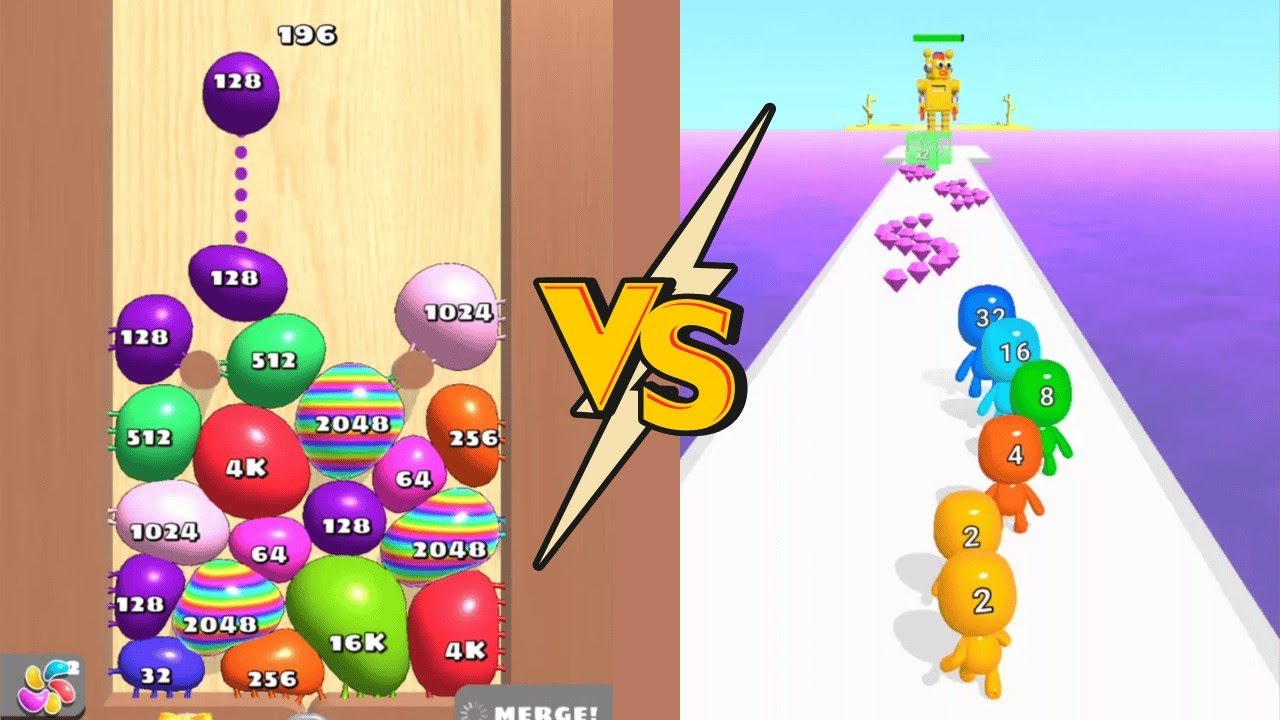 Blob Merge 3D 🆚 Man Runner 2048 - Gameplay (android game) mix level part 1 #gameplay #trending