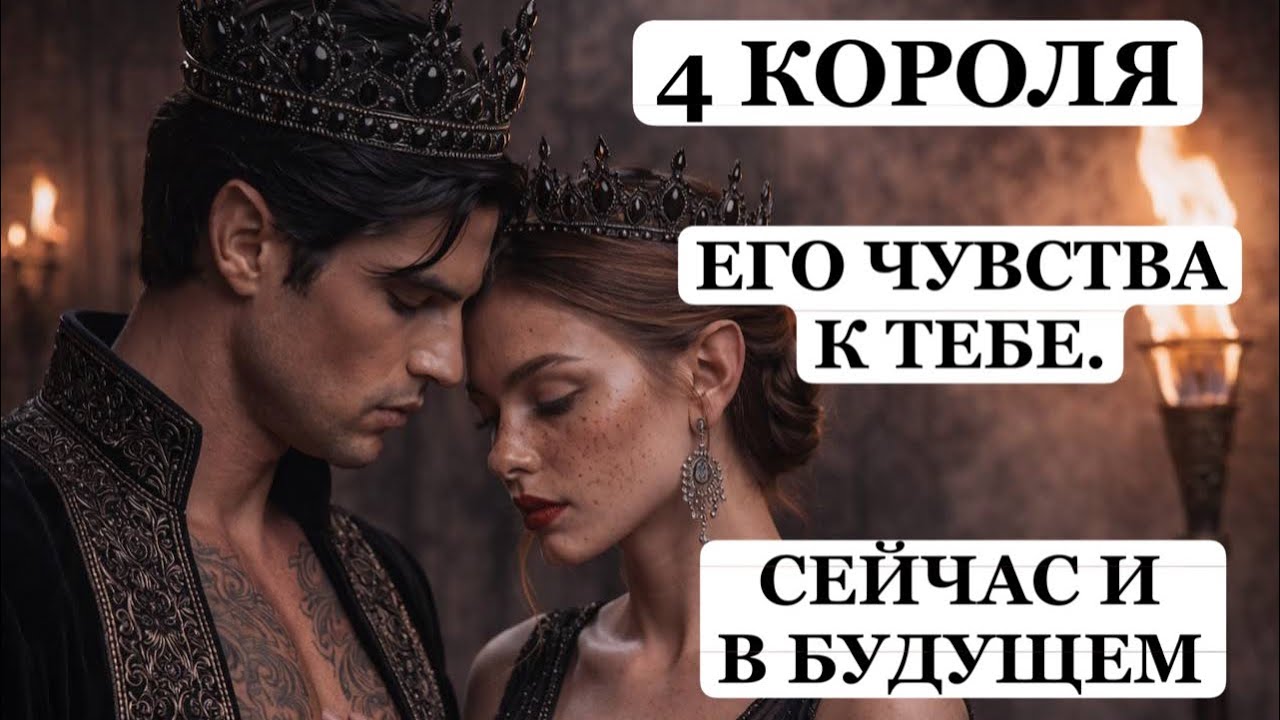 ТАРО Расклад онлайн 4 КОРОЛЯ 👑 ЕГО ЧУВСТВА К ТЕБЕ ❤️ В НАСТОЯЩЕМ И В БУДУЩЕМ 🔮
