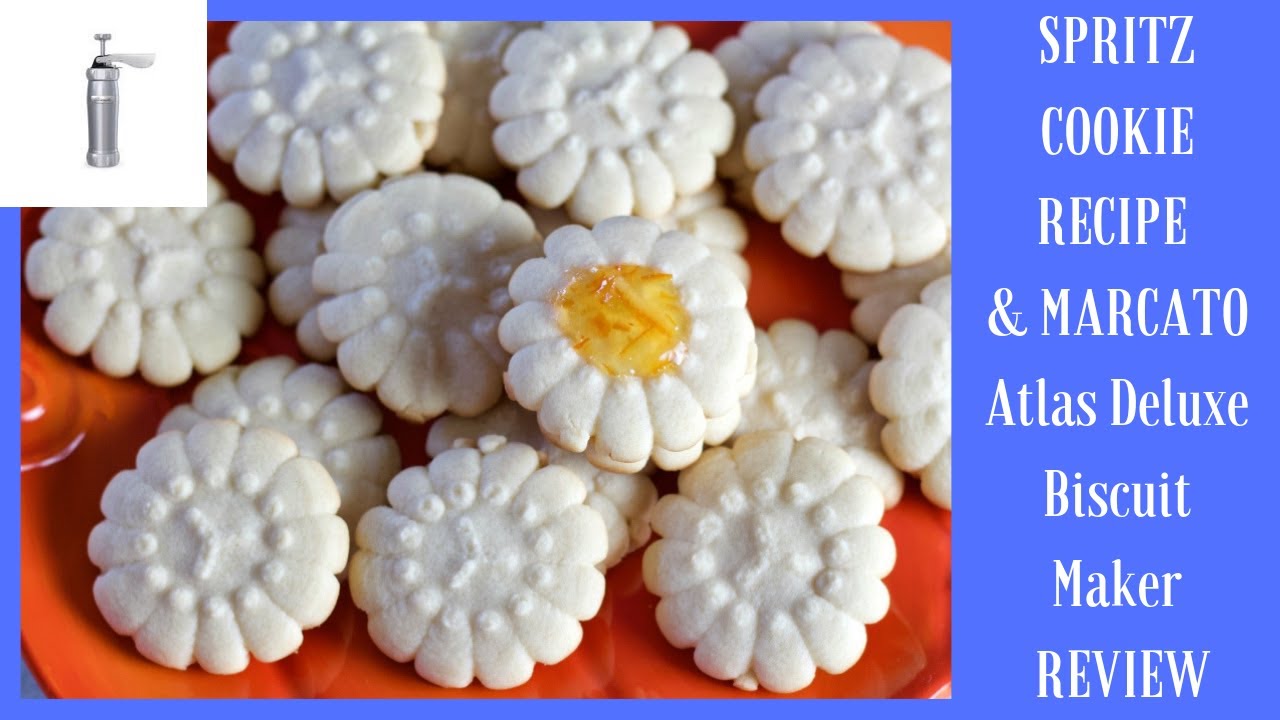 Spritz Cookies with Marcato Atlas Deluxe Biscuit Maker Cookie Press Review