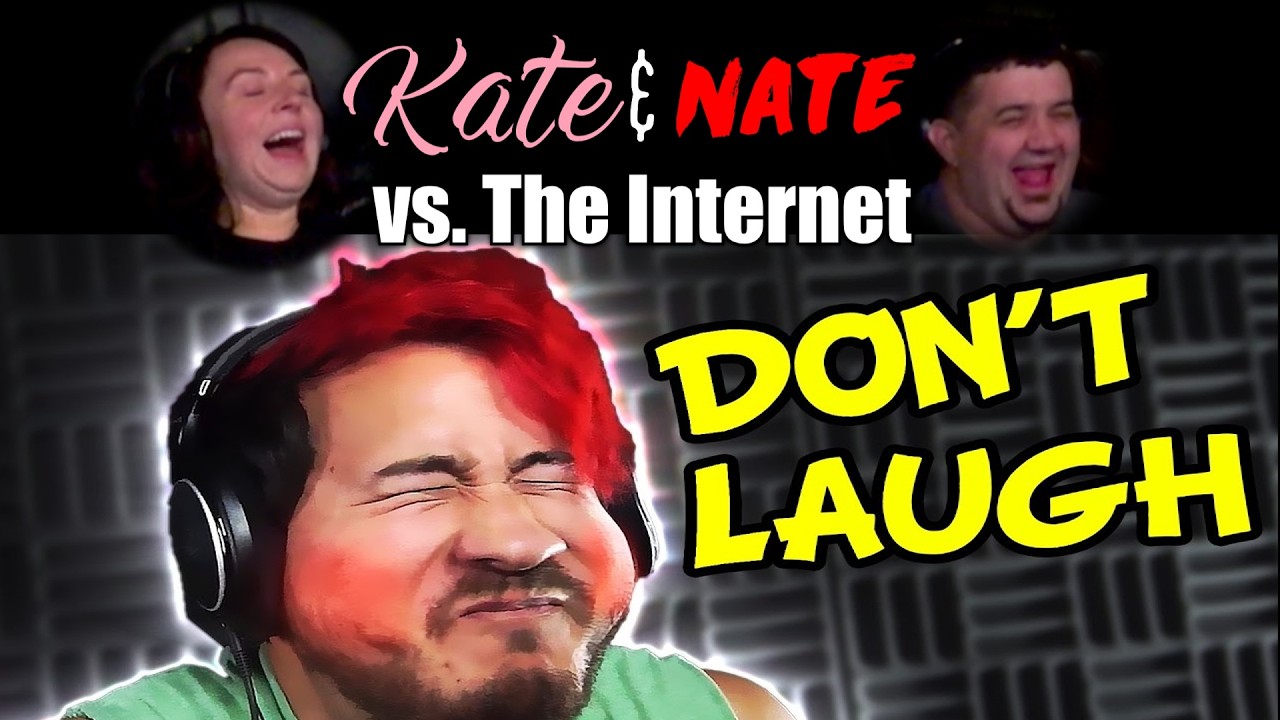 Try Not To Laugh Challenge #1 by: Markiplier | Kate and Nate React!