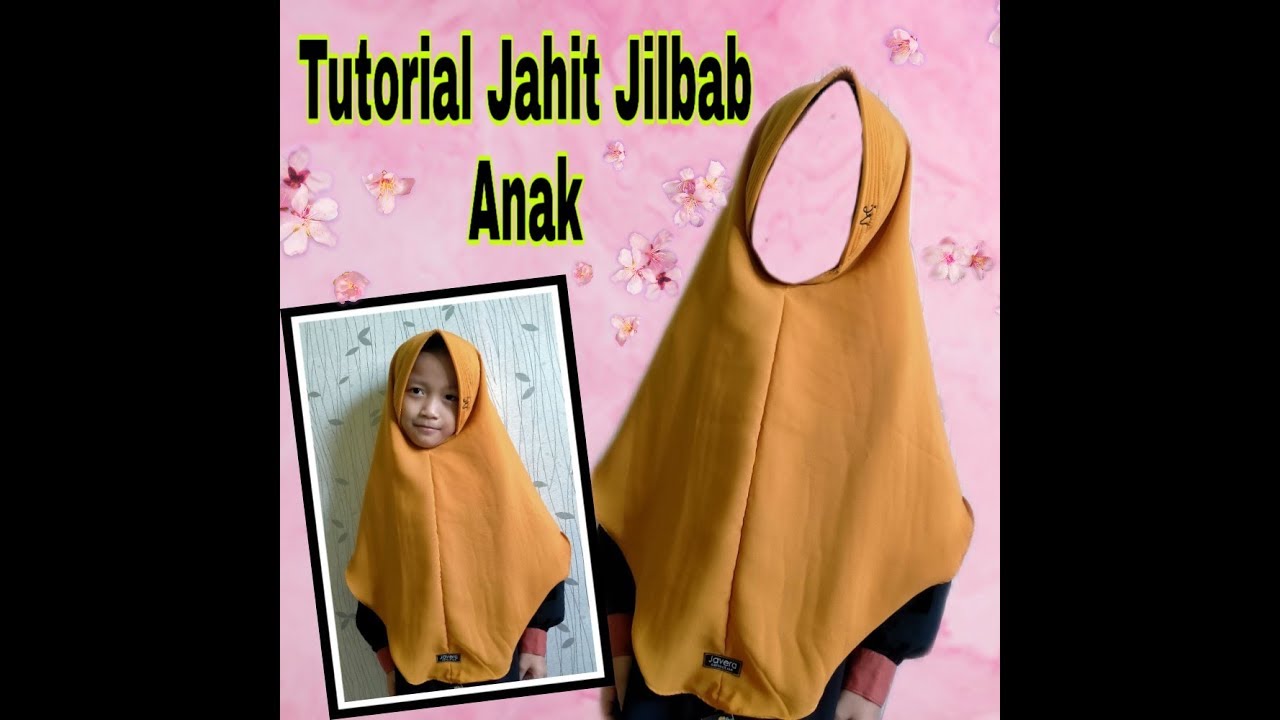 Tutorial pola menjahit jilbab anak