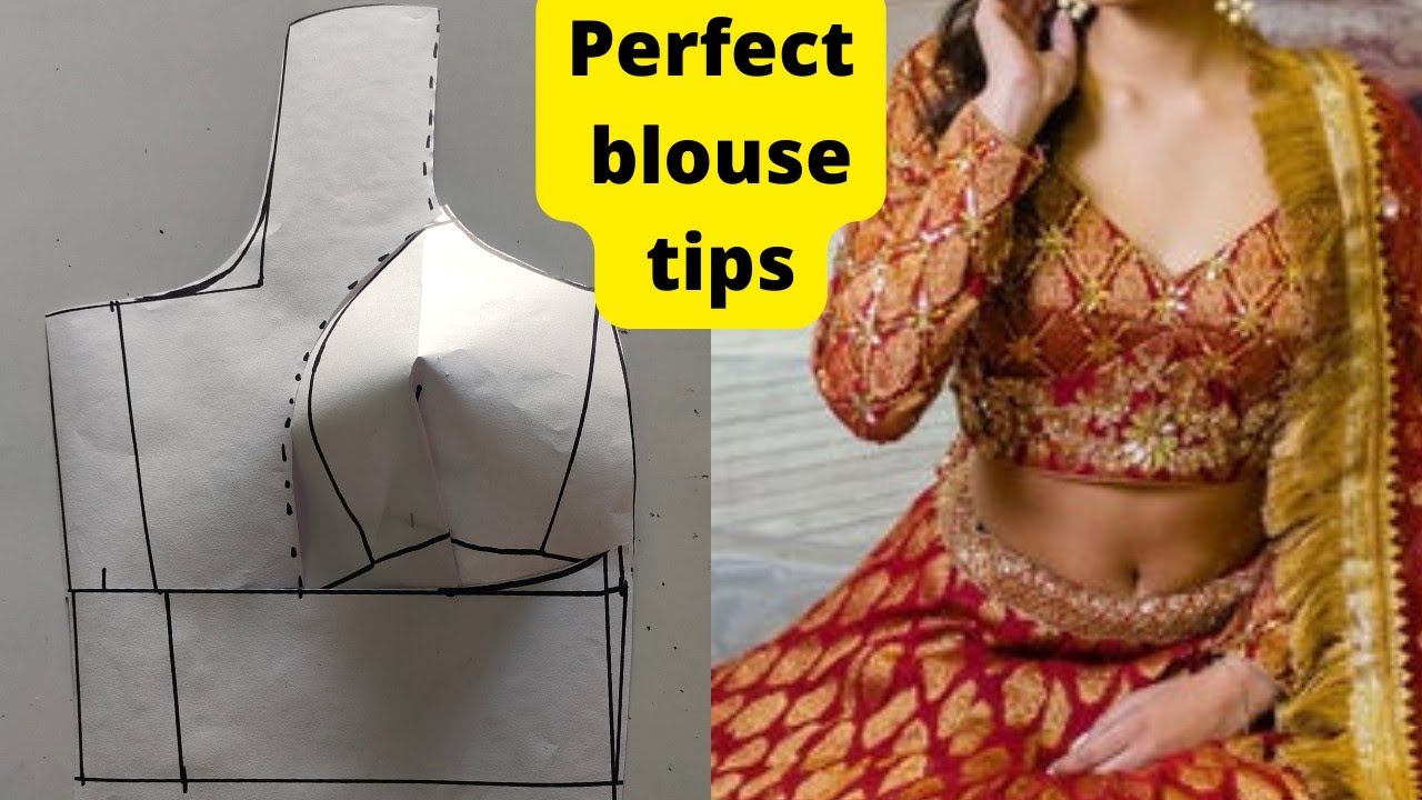 katory blouse/blouse design कटोरी ब्लाउज के लिए परफेक्ट कटिंग सीखे paper cutting for katori blouse