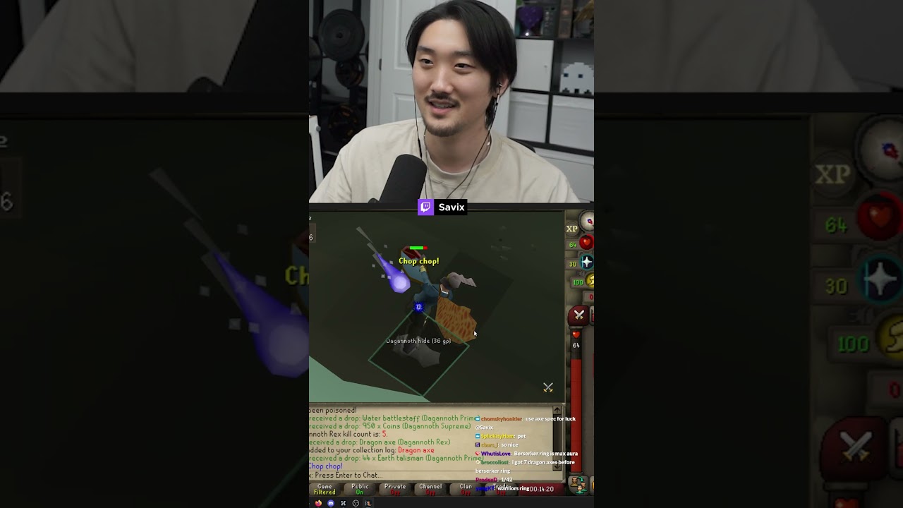 SAVIX GETS VERY LUCKY ON DAGANOTH REX