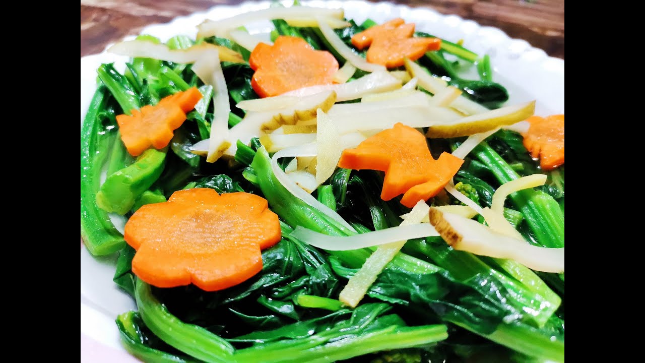 简单美食做法2020| 中国美食  好吃易做广东菜，盐水菜心/make Chinesefood at home