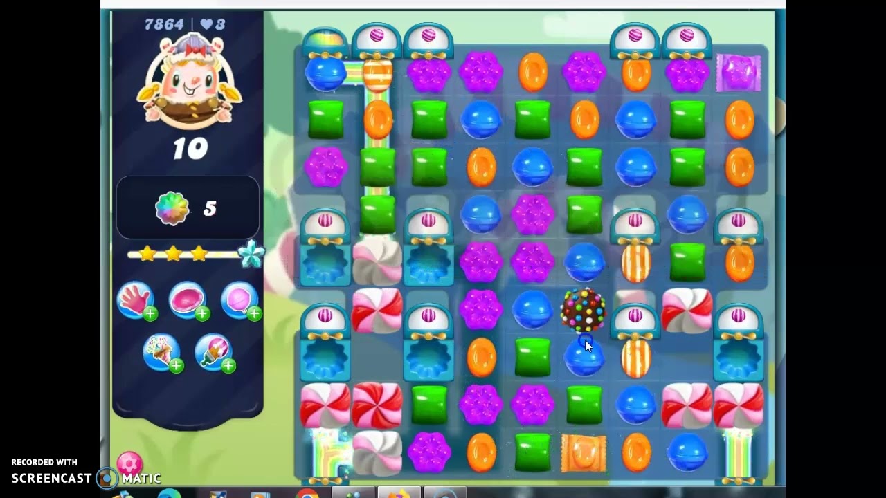 Candy Crush Saga Level 7864 No Boosters