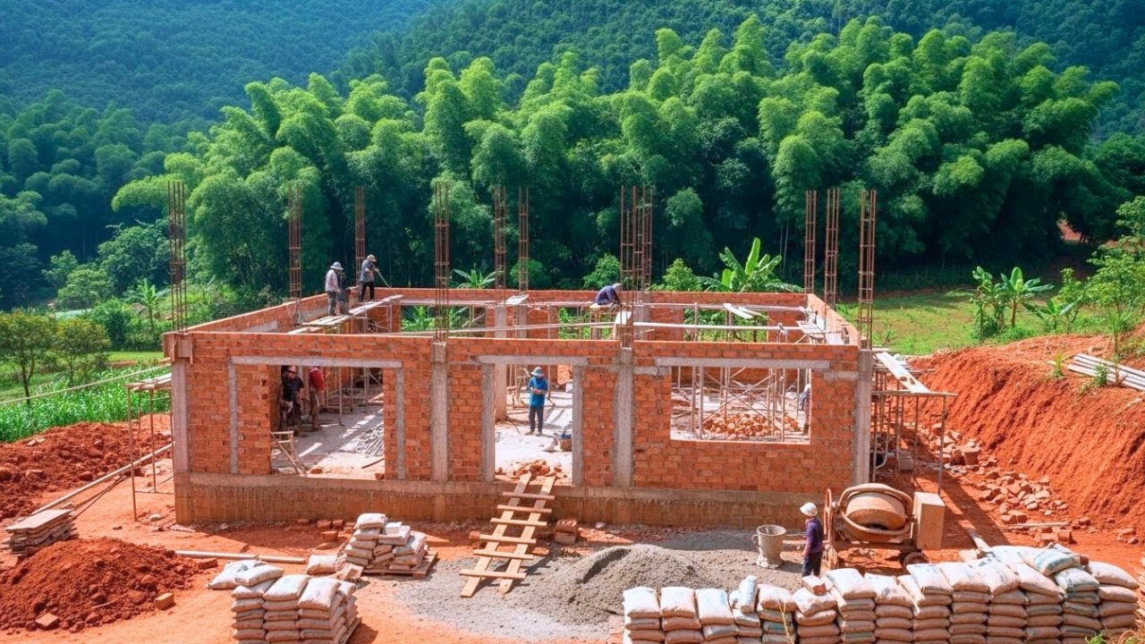 The Journey of Building a Dream House in the Forest – Constructing Tall, Sturdy Walls