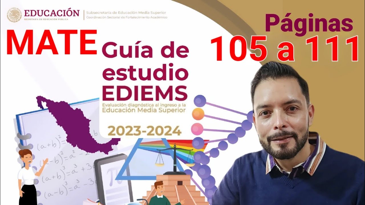 Guia Ediems 2023 Matemáticas paginas 105 a 111 contestada