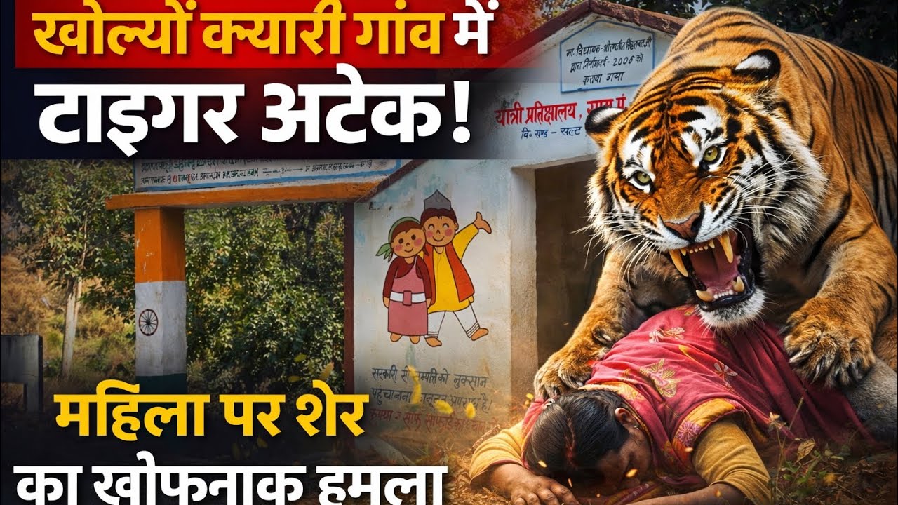 खोल्यों क्यारी गाँव में टाइगर अटैक!महिला पर जानलेवा हमला इलाके में दहशत