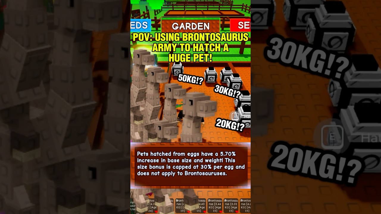 😱 NEW BRONTOSAURUS ARMY EGG HATCHING METHOD!? | Grow a Garden Zen Event HATCHING #growagarden