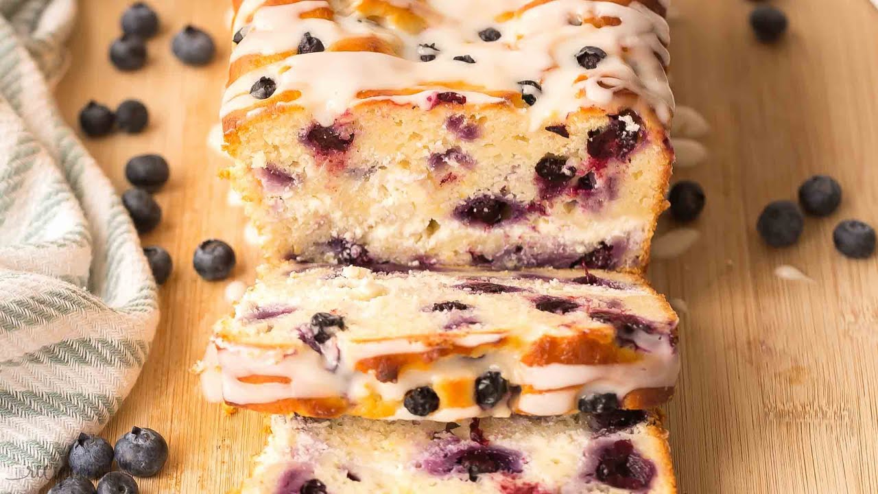 Cream-Cheese Filled Blueberry Lemon Bread | The Recipe Rebel