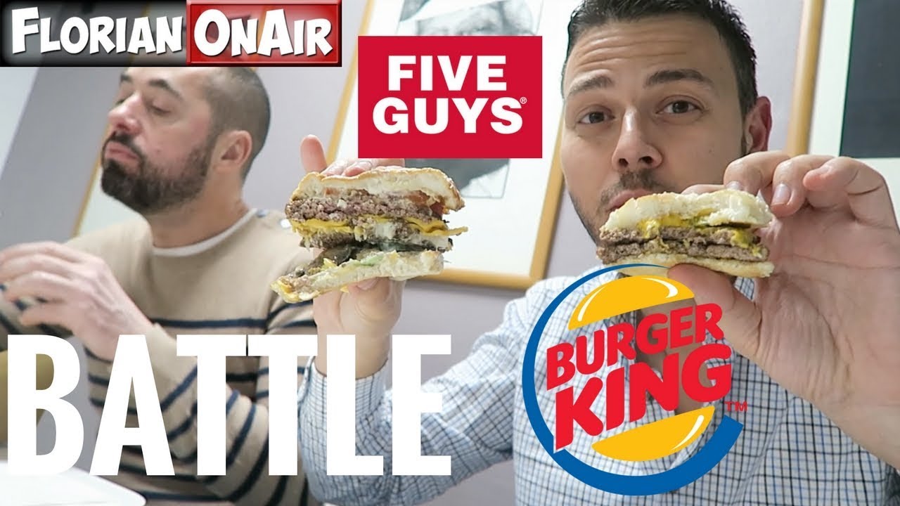 BATTLE: BURGER KING (Long Chili Cheese) vs FIVE GUYS -  VLOG #536