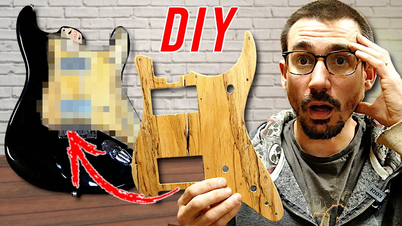 On fabrique un pickguard en bois pour Stratocaster : la suite m'a choqu&eacute; !