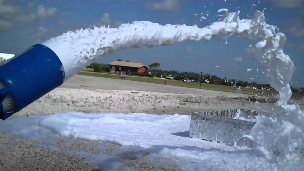 Foam From the TFT Foam Jet Nozzle