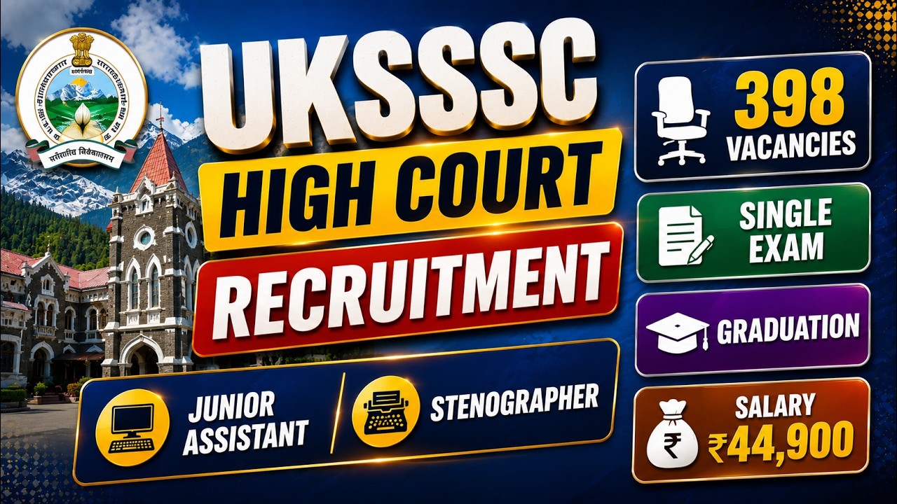 UKSSSC Recruitment 2026 | UKSSSC Vacancy 2026 | UKSSSC Hiring 2026 | UKSSSC Notification 2026