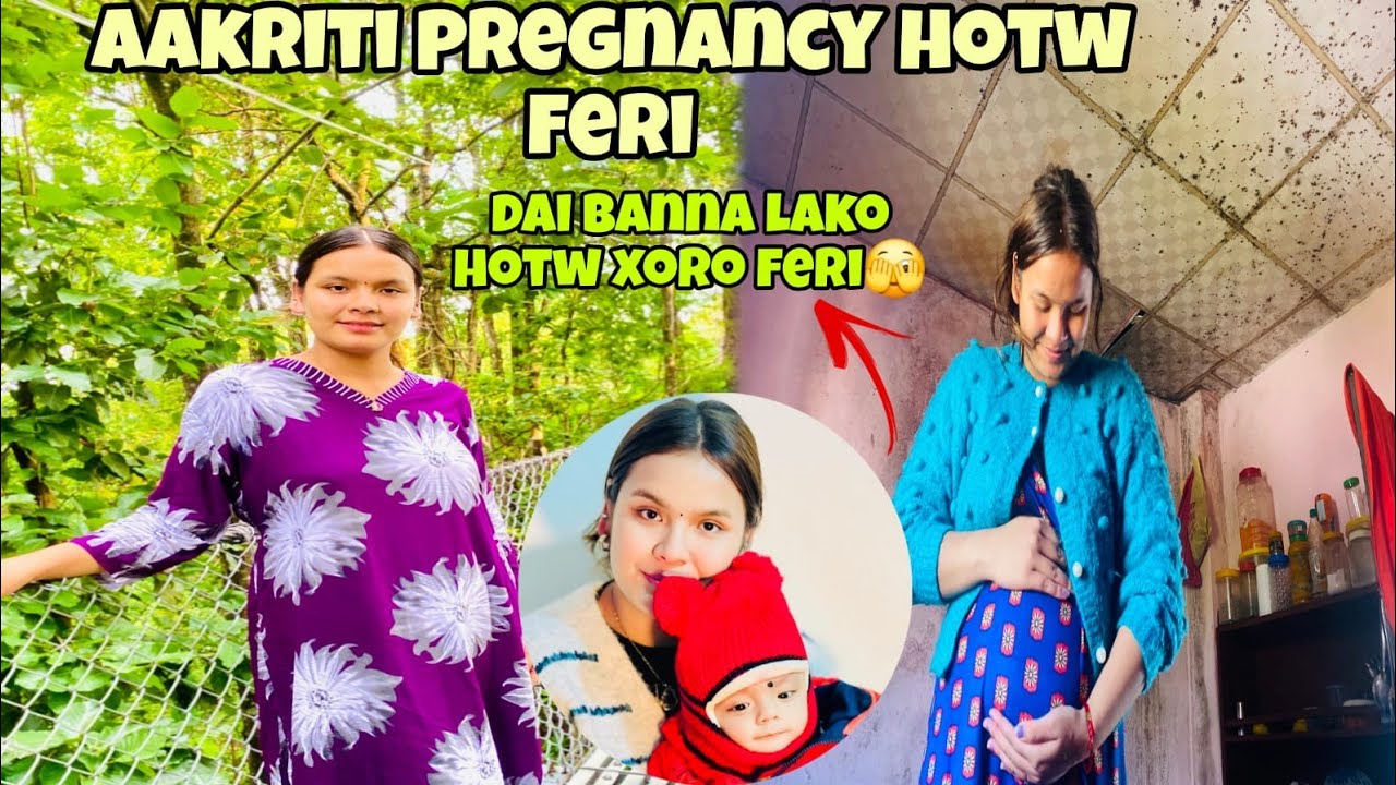 Aakriti pregnant xa k yo kura Sacho ho😱Babu poila pet ma Huda jasto mo fari baba hudaixu🤔