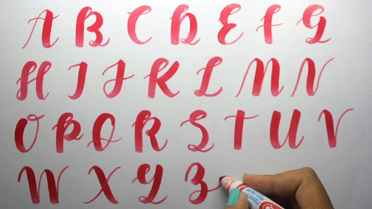 Lettering con Crayola: Alfabeto en Mayúsculas