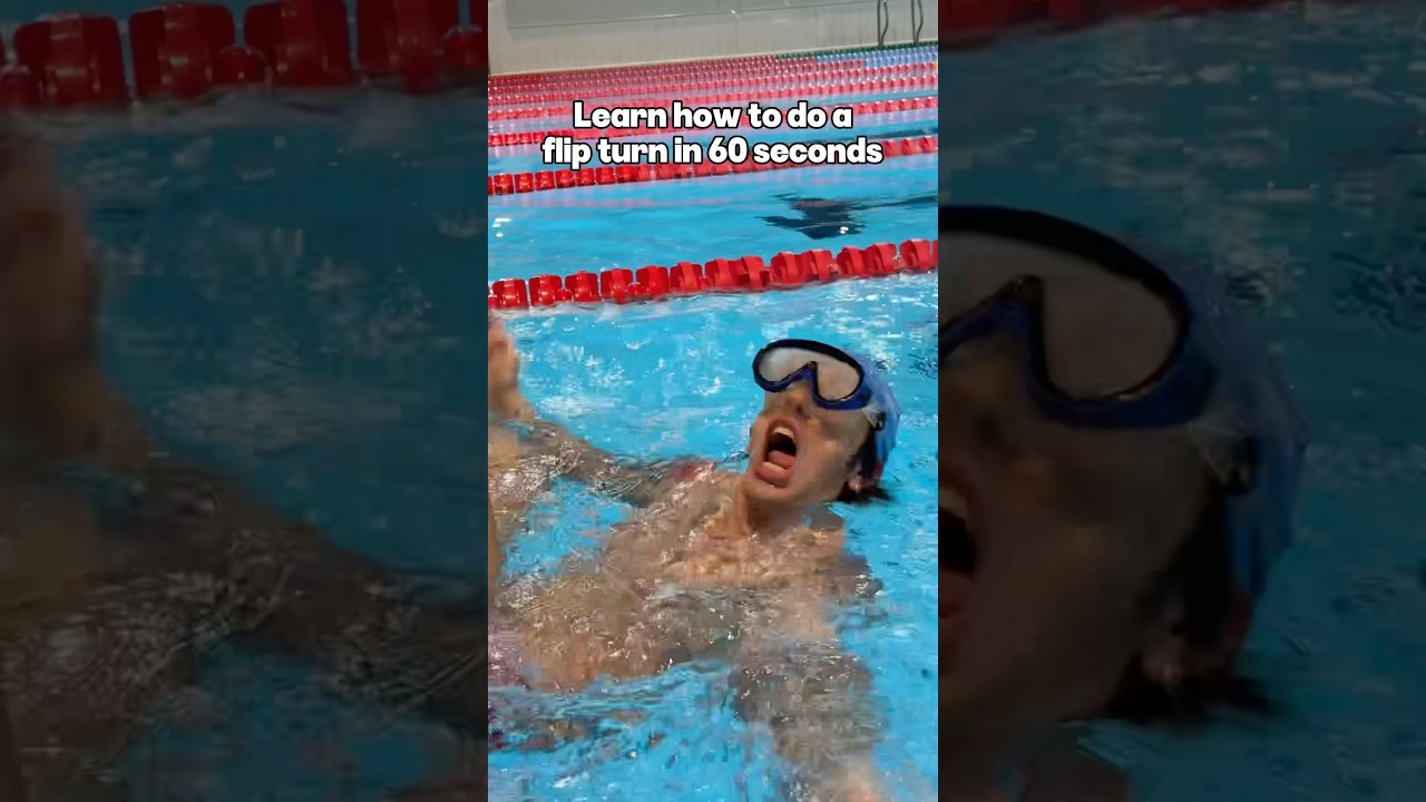Learn how to do a flip turn in 60 seconds with coach Stache! 👨🏻🏊🏼‍♂️