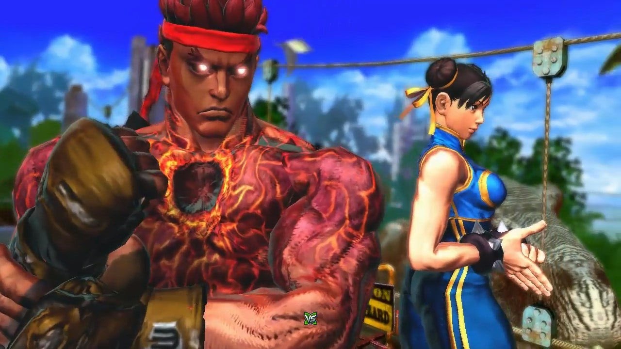 [PC] Street Fighter X Tekken - Playthrough as Ryu's Evil Ryu&Chun-Li's Street Fighter Alpha Costume