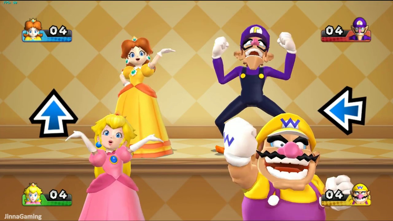 Mario Party 9 Step it Up Part 55 - Daisy vs Waluigi vs Peach vs Wario Master Cpu Gamplay