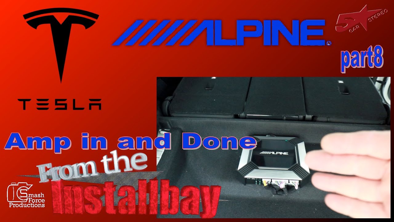 The  amp is in Done Alpine Tesla Model Y from the bay part 8