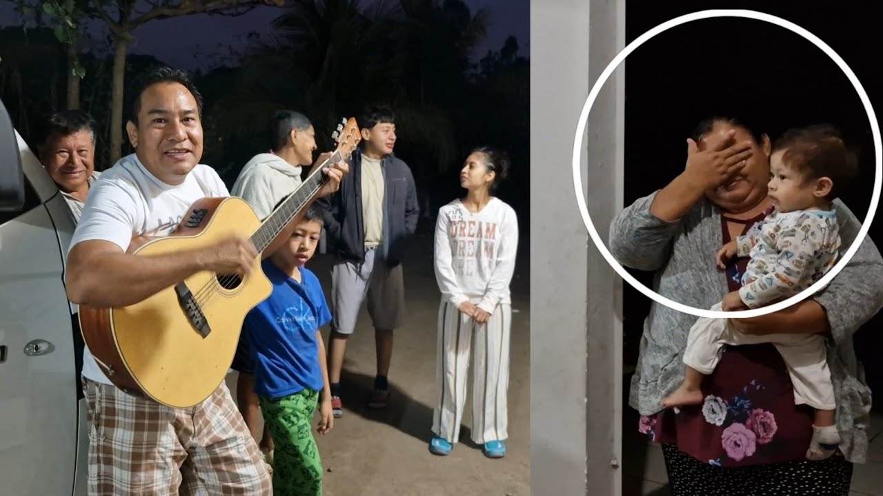 (Le llevamos SERENATA A MARI)🚨Véan su reacción al salir de su cuarto sorprendida.