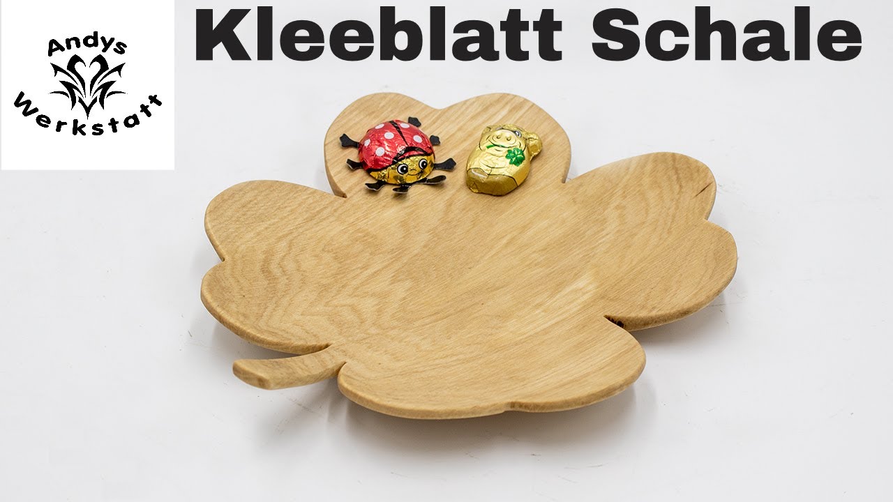 Kleeblatt Schale aus Weißbuche
