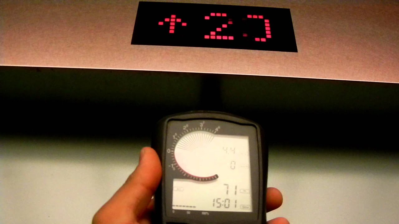 Elevator going up from 1F to 51F with altimeter and variometer