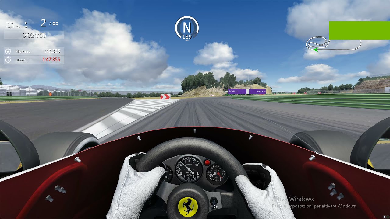 VALLELUNGA - Club (ITA) Circuit 1.75km - 49.864 - F1 Ferrari 312T - Assetto Corsa (*) Hotlap Italy